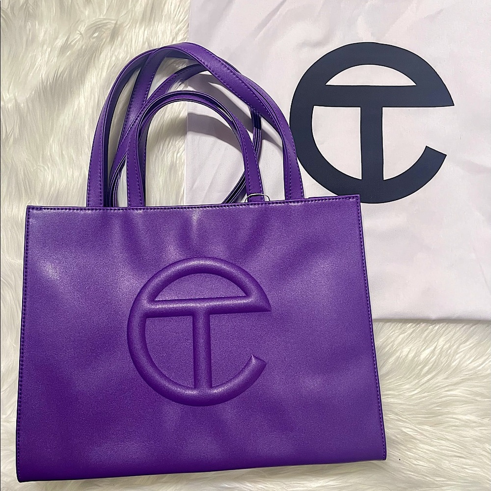 💜 Telfar Shopping Bag medium in Grape💜 100% Authentic Telfar💜 - Picture 2 of 13